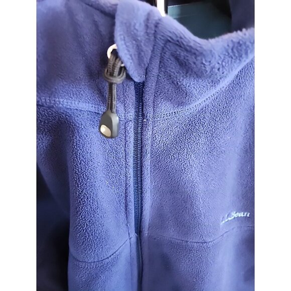 LL Bean Jacket Mens Large Blue Fleece Polartec The Weather Channel Full Zip - Picture 6 of 9